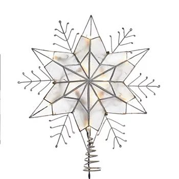 Kurt Adler 10-Light 6-point Capiz Star Snowflakes Treetop | Kohls | Kohl's
