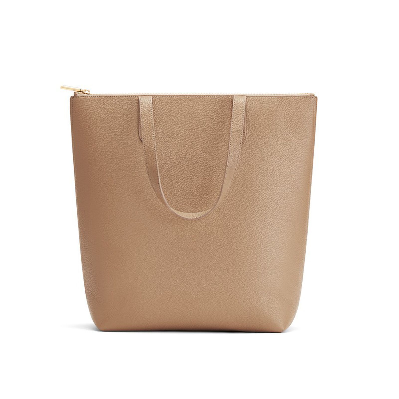 Tall Structured Leather Zipper Tote | Cuyana