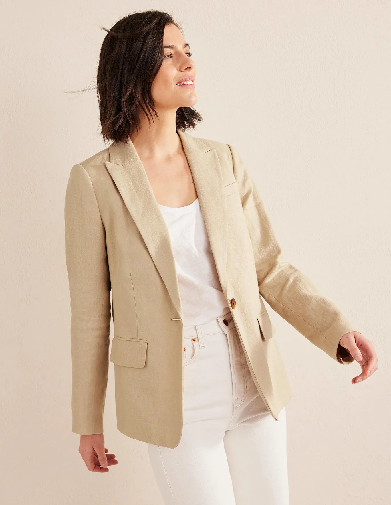 Linen Longline Blazer | Boden (US)