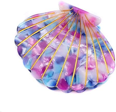 Shell Jaw Clip Hair Claw Clip Clamps Resin Hair Clips Marble Pattern Hairpins Hair Accessories fo... | Amazon (US)