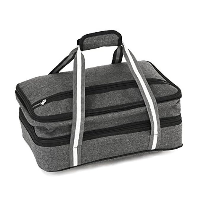 Insulated Expandable Double Casserole Carrier and Lasagna Holder for Picnic Potluck Beach Day Trip C | Amazon (US)