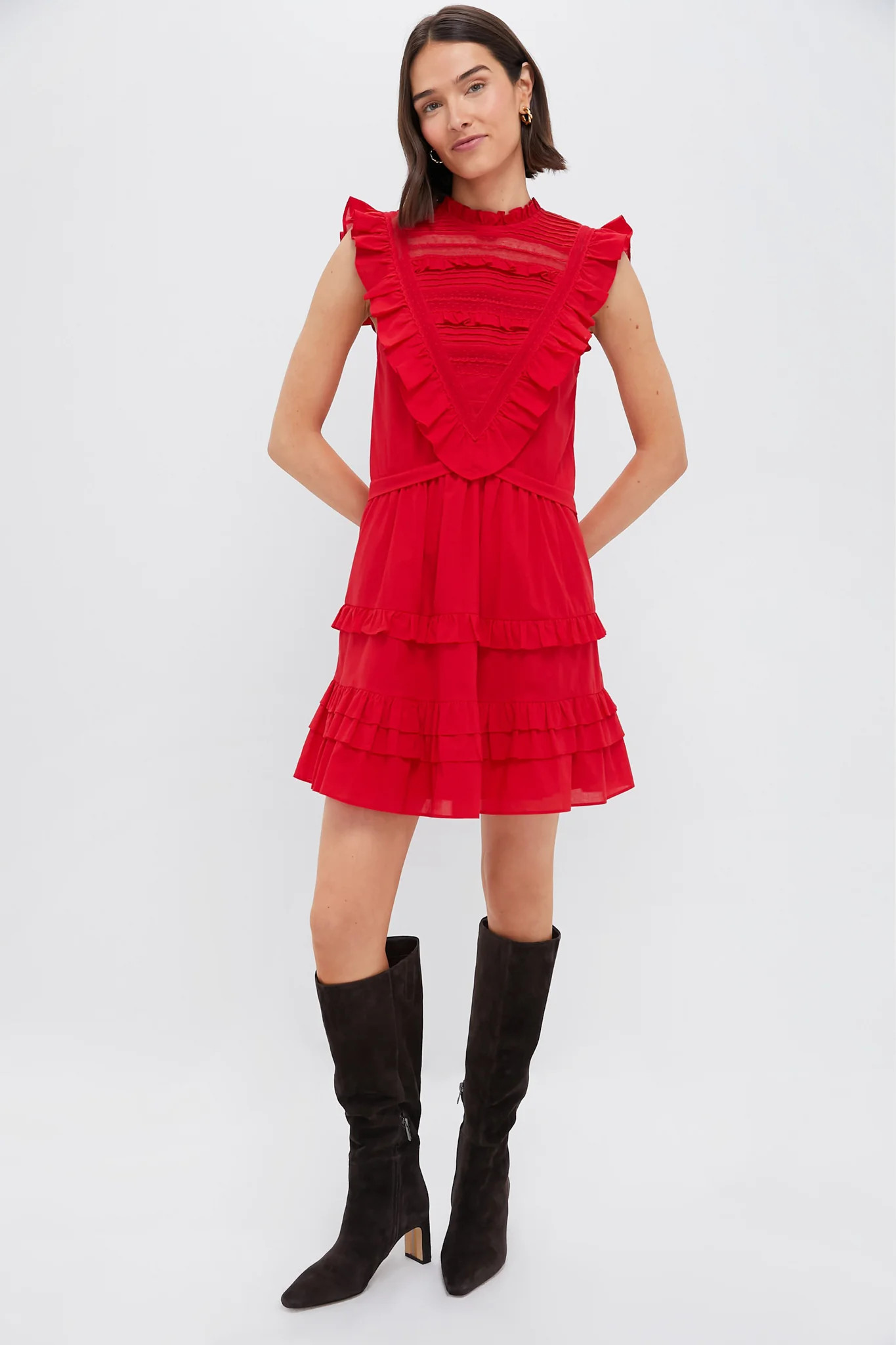 Red Cecilia Ruffle Dress | Tuckernuck (US)
