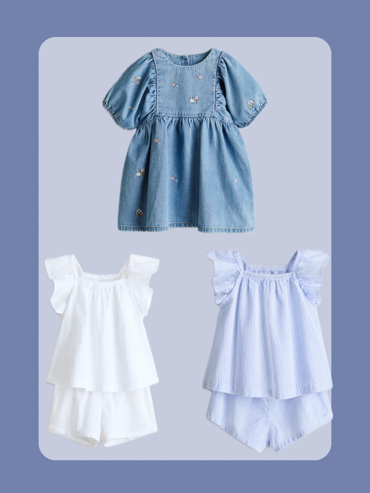 | soft color Easter outfits | baby and toddler spring sets | floral Jean dress | baby beach linen sets | 

#LTKKids #LTKmomlife #LTKBaby