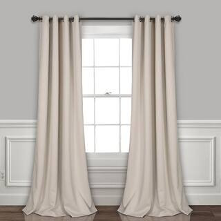 Lush Decor Wheat Solid Grommet Room Darkening Curtain - 52 in. W x 95 in. L (Set of 2)-16T002474 ... | The Home Depot