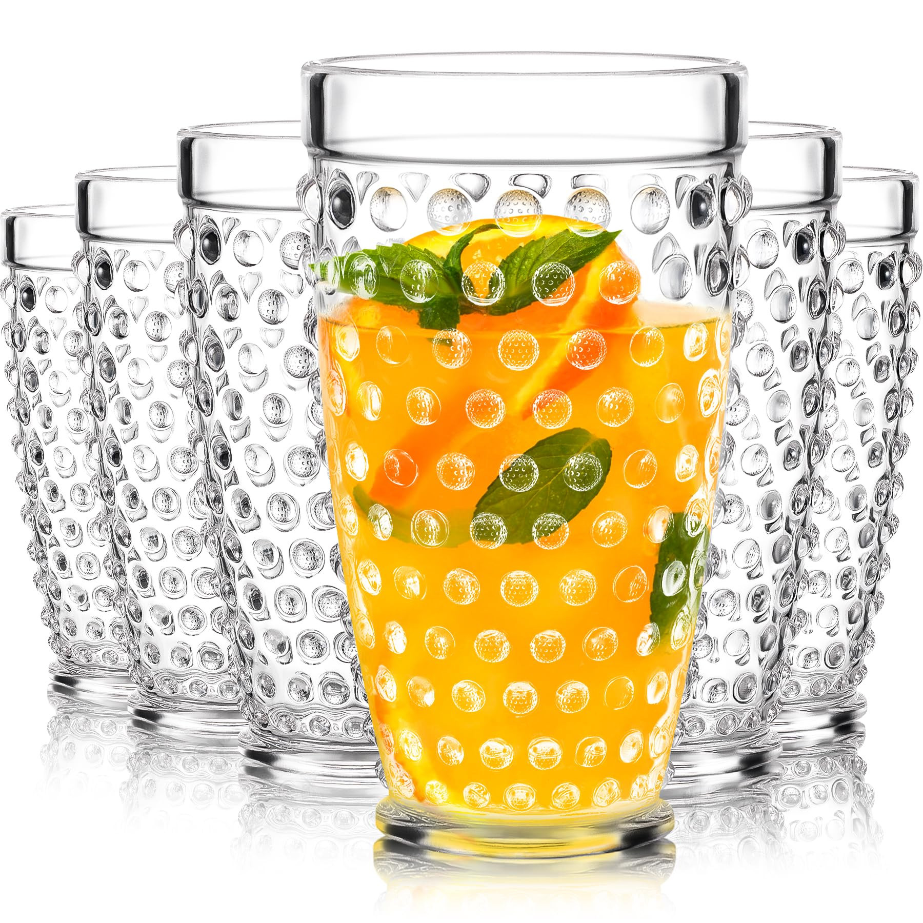 Yomarkrt 19OZ Highball Plastic Drinking Glasses - Set of 6 Clear Water Tumblers Plastic Cups Reus... | Amazon (US)