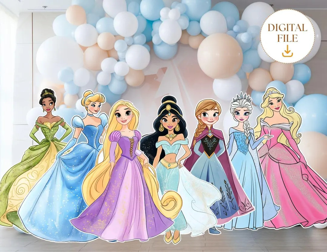 Big Decor Princess Cutout Bundle, Princess Theme Party Decor, Princess Birthday Decoration Baby S... | Etsy (US)