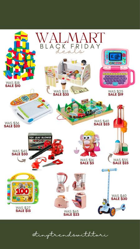 Walmart Black Friday deals - preschool toys!

Gifts for her, gifts for him, toddler gift idea, toddler girl, toddler boy 

#LTKkids #LTKHolidaySale #LTKfindsunder100