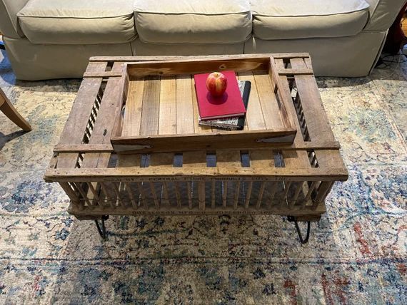 Vintage Slatted Wood Farm House Style Coffee Table Wood Chicken Coop Coffee Table | Etsy (US)