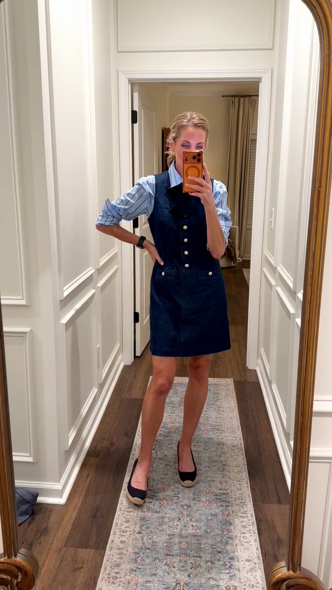 Today’s outfit of the day is this J.Crew factory dress which is 50% off plus teachers she had an additional discount and my favorite Walmart top as you can see they go together perfectly.

#LTKgrwm #LTKootd #LTKSeasonal