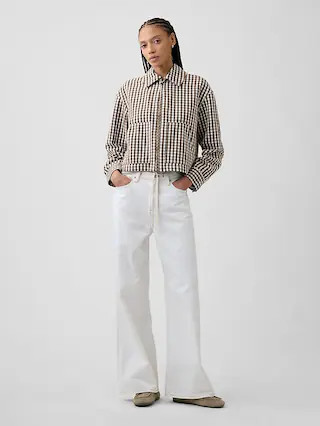 High Rise Drawstring Wide-Leg Jeans | Gap Factory