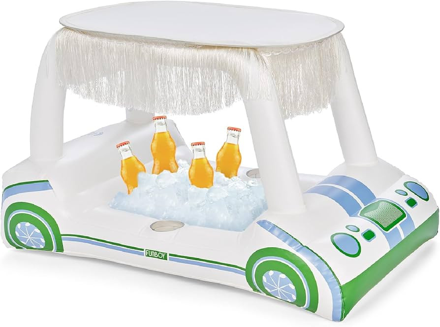 FUNBOY Mini Drink Cooler Inflatable Pool Float \u2013 Golf Cart Style Floating Cooler with Cup Ho... | Amazon (US)