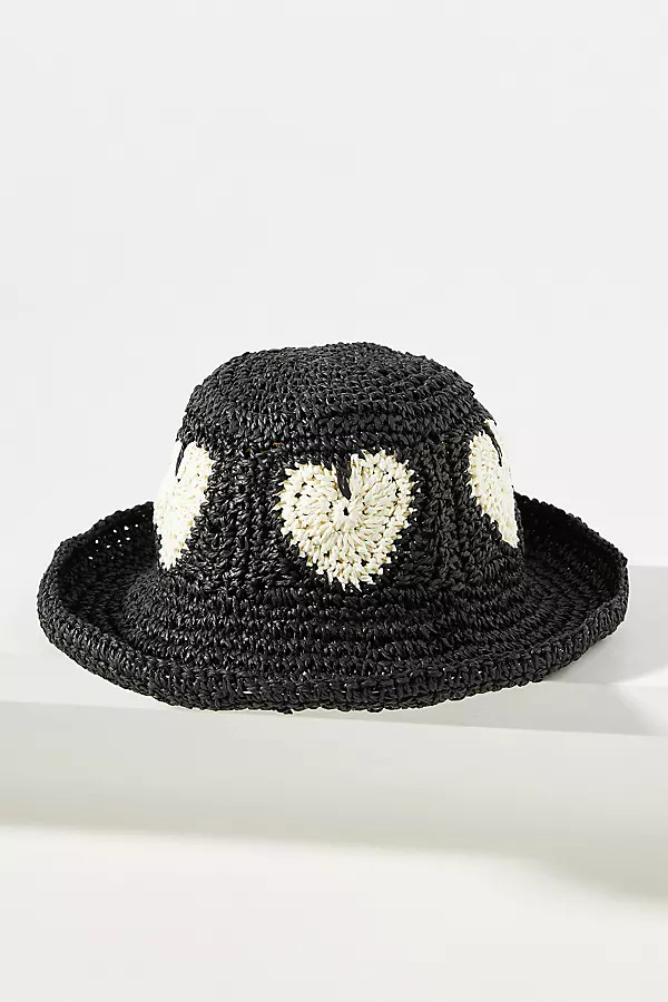 By Anthropologie Straw Heart Bucket Hat | Anthropologie (US)
