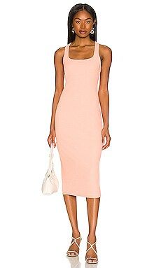 Lovers and Friends Lydia Midi Dress in Peach from Revolve.com | Revolve Clothing (Global)