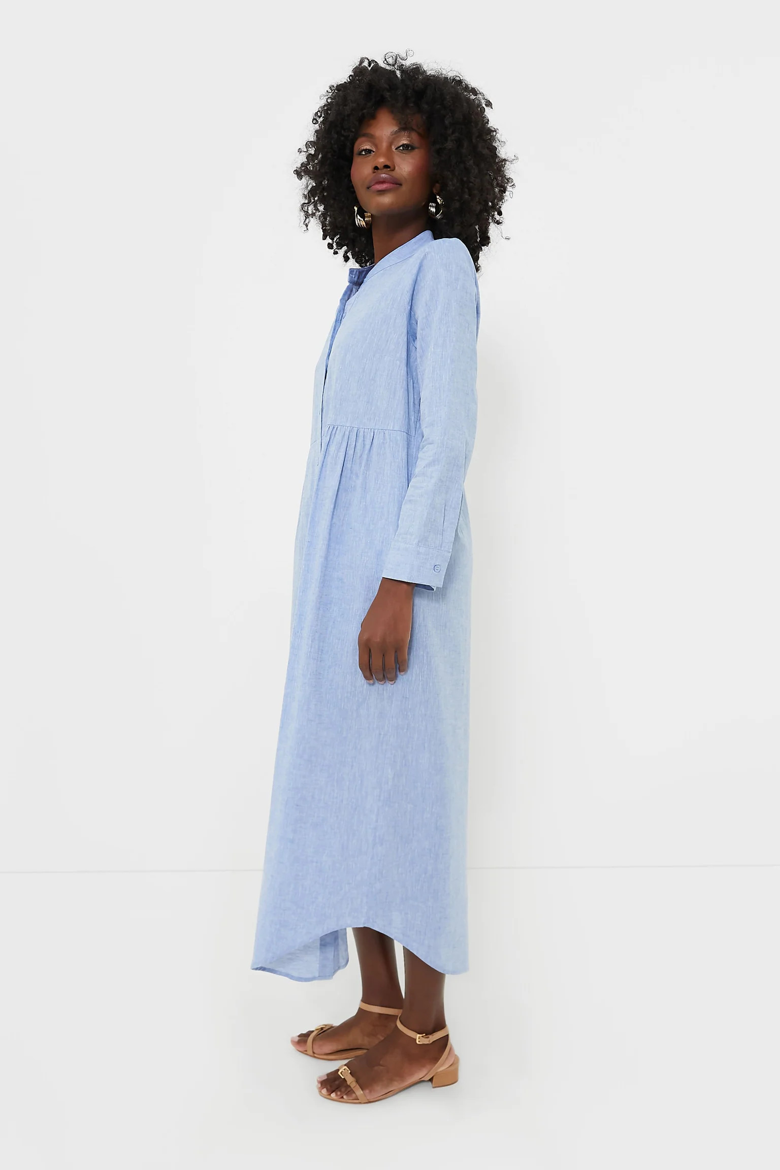 Chambray Linen Lydell Maxi Dress | Tuckernuck (US)