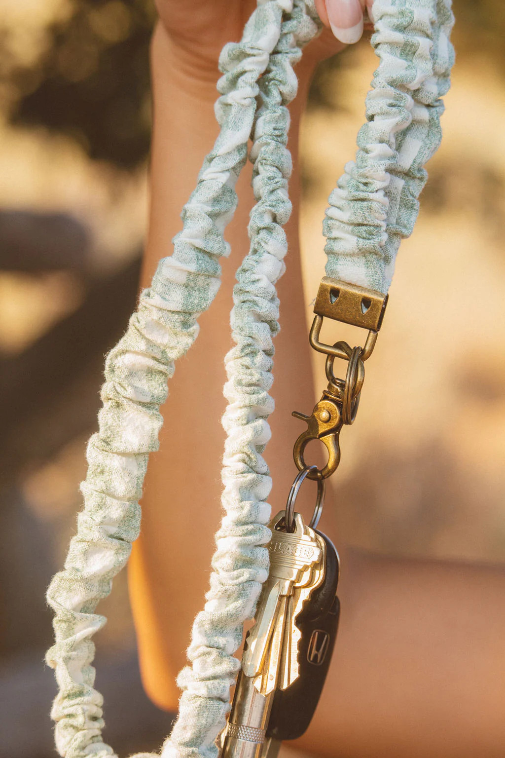 Sage Gingham Lanyard | Shop Andi
