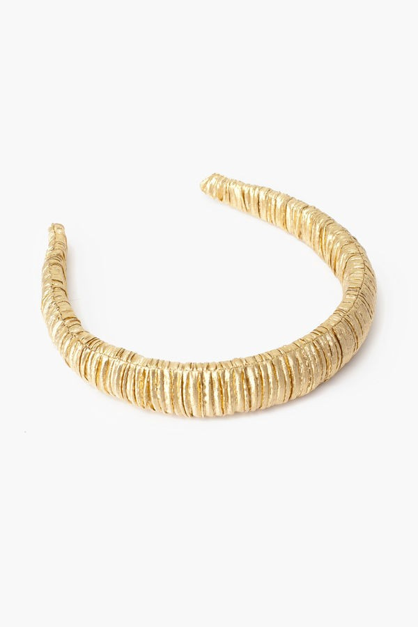 Gold Marina Puffy Headband | Tuckernuck (US)