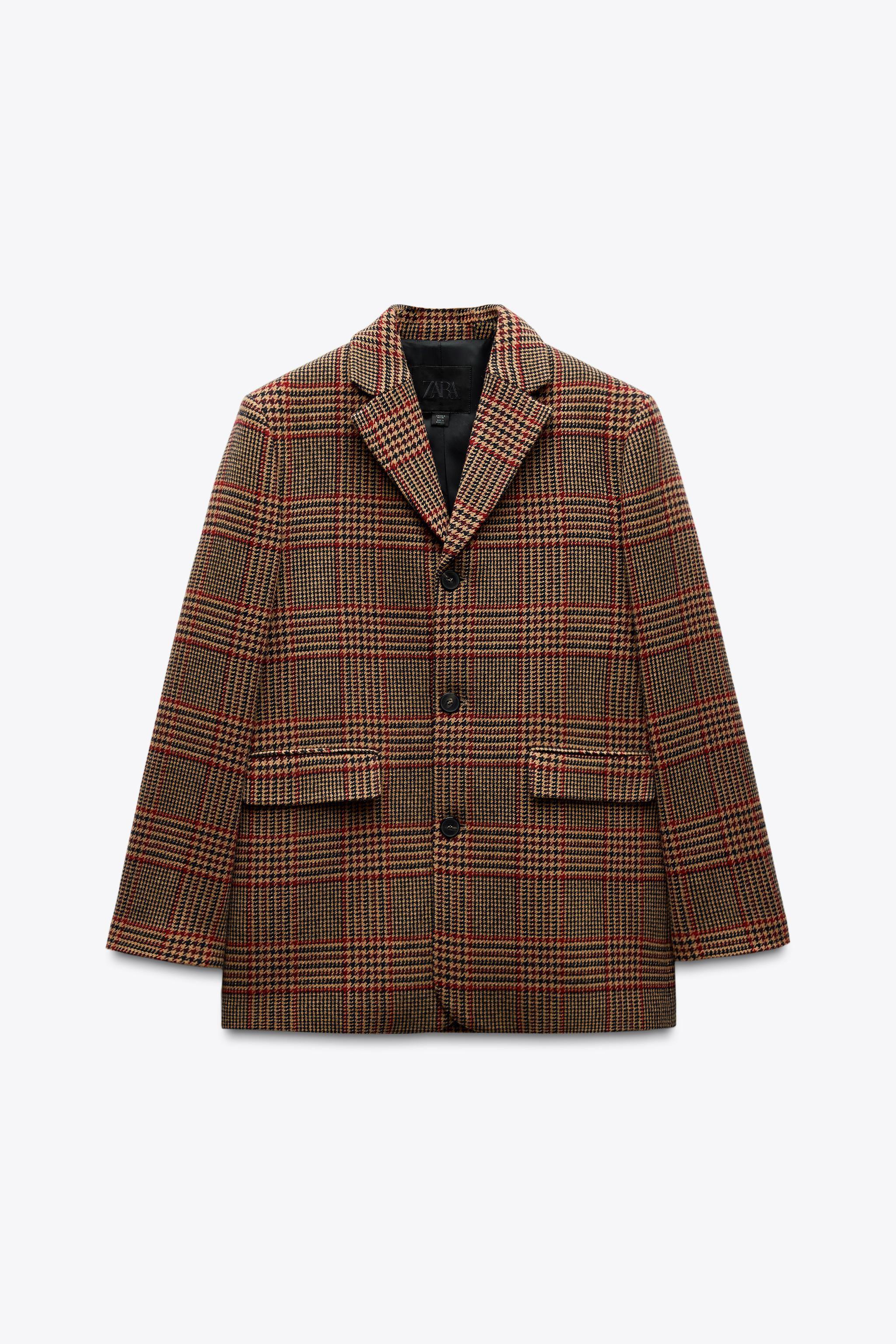 WOOL BLEND PLAID BLAZER ZW COLLECTION | Zara US