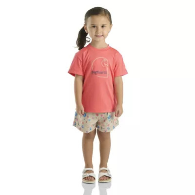 Carhartt Kid's Force Sun Defender Short Sleeve Shirt And Floral Short Set | Tractor Supply