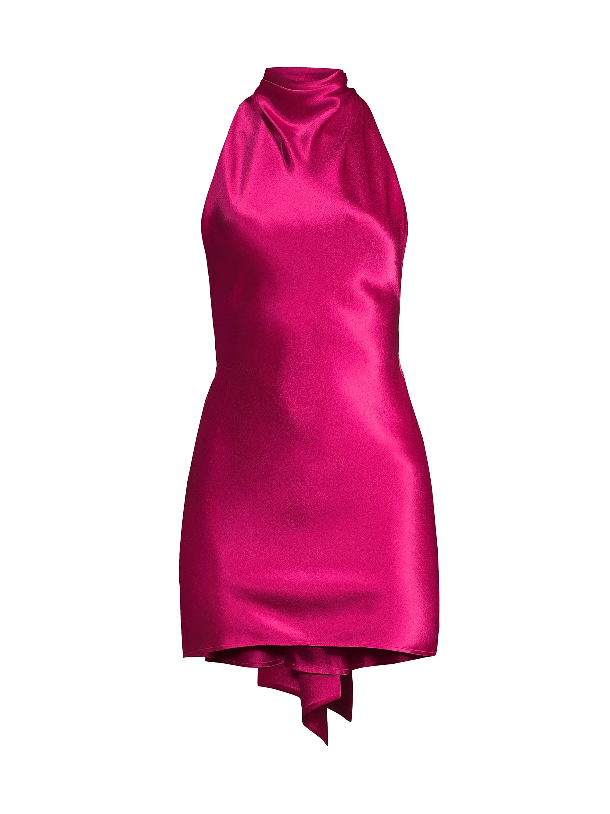 Penny Satin Halter Minidress | Saks Fifth Avenue