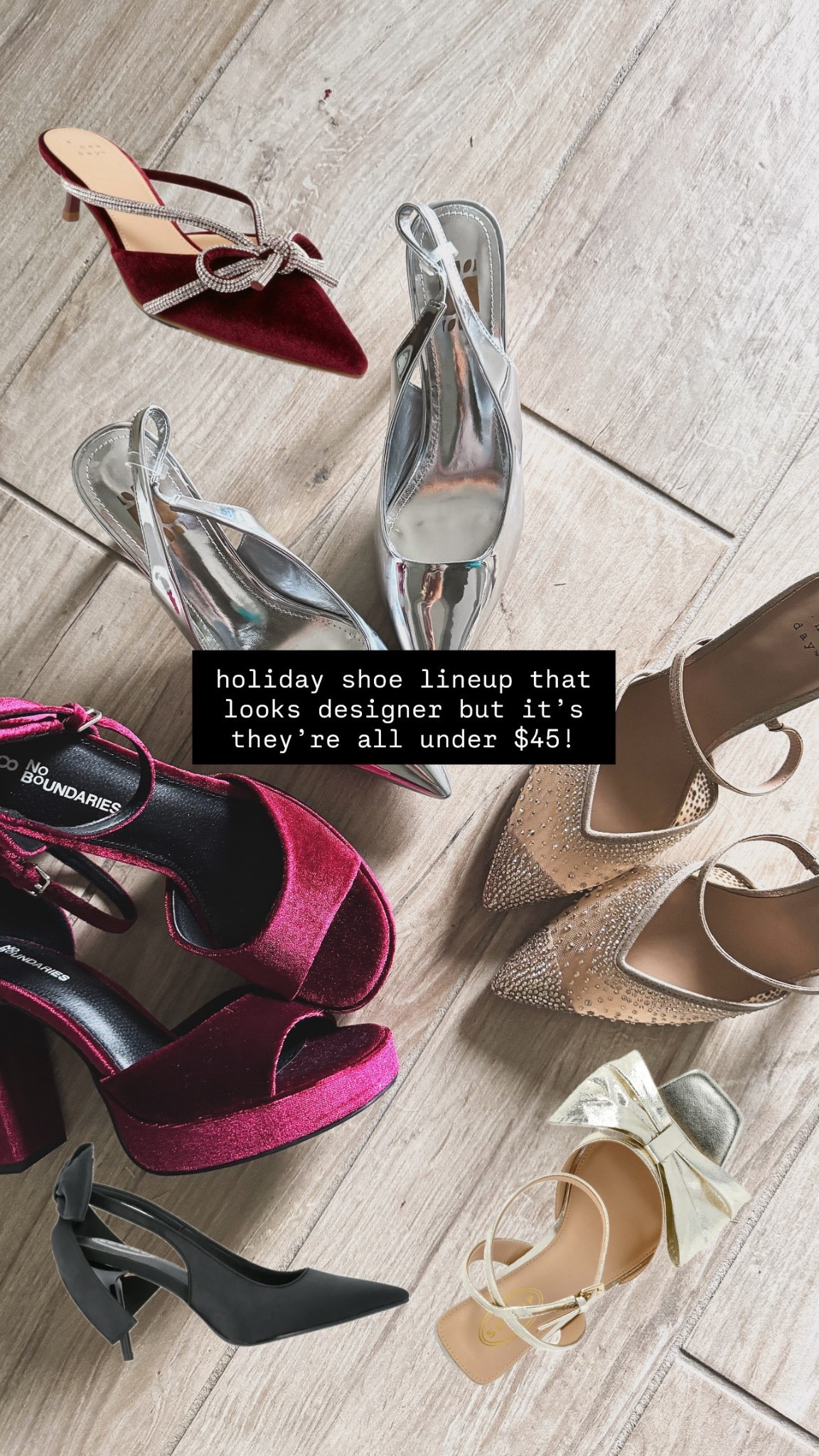 affordable holiday shoe lineup! 

All Amazon @target and @walmart! 

#LTKHoliday #LTKFindsUnder100 #LTKStyleTip