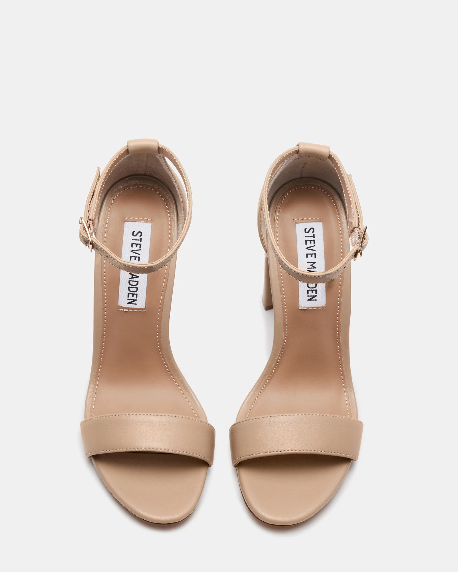 CARRSON Blush Leather Block Heels | Women's Leather Blush Block Heels | Steve Madden (US)