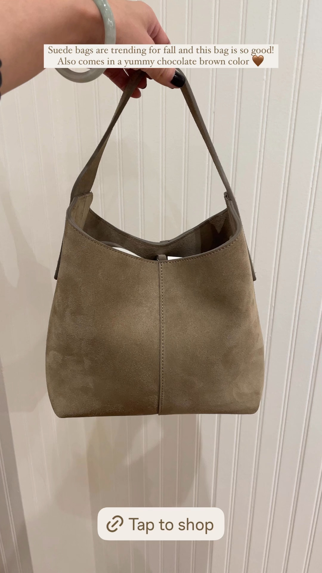 Suede bags are trending for fall and this bag is so good! Also comes in a yummy chocolate brown color 🤎 Can fit so much inside. I have it in cream, which is 40% off right now  

Suede bag, fall outfits, The Stylizt 



#LTKSeasonal #LTKStyleTip #LTKItBag
