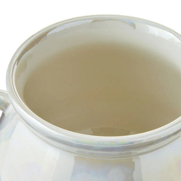 Ceramic Cauldron Tabletop Decor, Iridescent White, 6.3", Halloween by Way To Celebrate | Walmart (US)