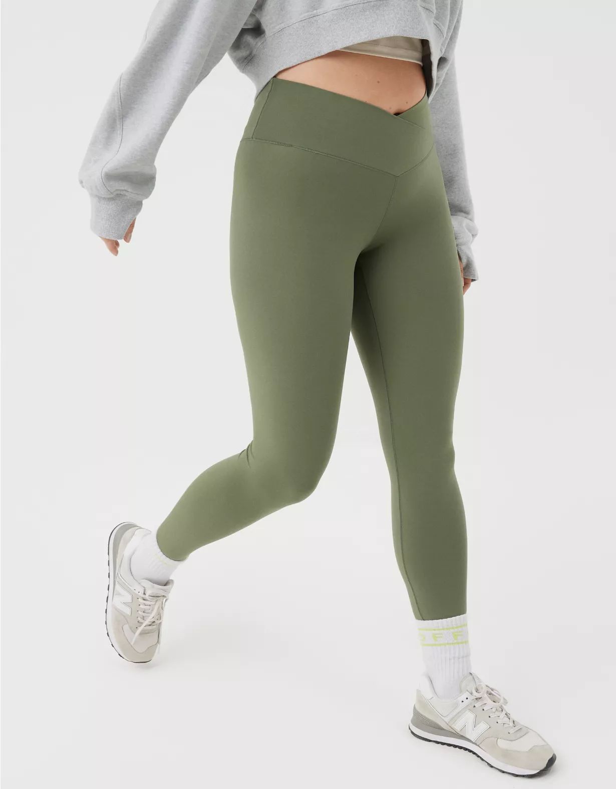 OFFLINE By Aerie Real Me High Waisted Crossover Legging | American Eagle Outfitters (US & CA)