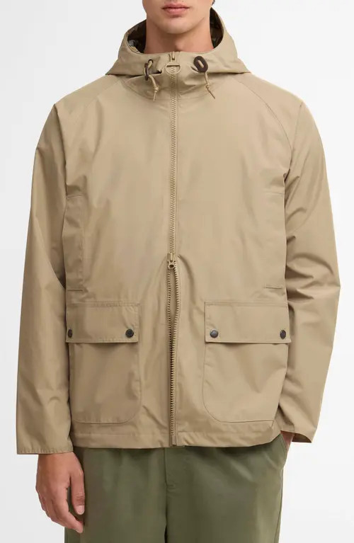 Barbour Domus Hooded Jacket in Washed Stone at Nordstrom, Size Xx-Large | Nordstrom