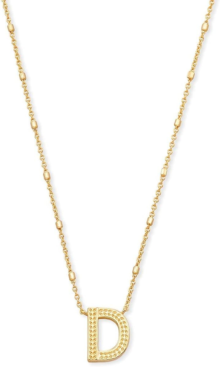 Kendra Scott Letters A-Z Pendant Necklace for Women, Fashion Jewelry, 14k Gold-Plated Brass | Amazon (US)