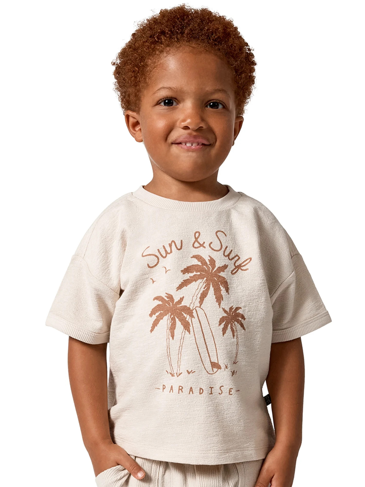 Modern Moments by Gerber Baby and Toddler Boy Loose Fit Ringer Organic Top, Sizes 0/3 Months - 5T | Walmart (US)