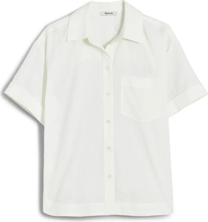 Madewell Oversize Boxy Short Sleeve Seersucker Button-Up Shirt | Nordstromrack | Nordstrom Rack