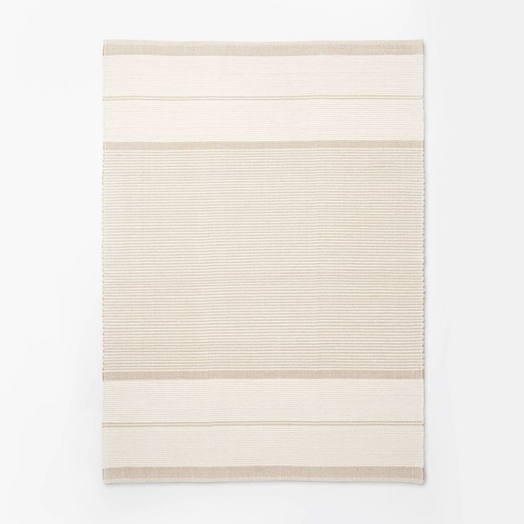 7'x10' Marina Striped Wool/Cotton Area Rug Cream - Threshold™ designed with Studio McGee | Target