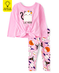 Toddler Girls Cat Ghost 2-Piece Outfit Set - charisma | The Children's Place
