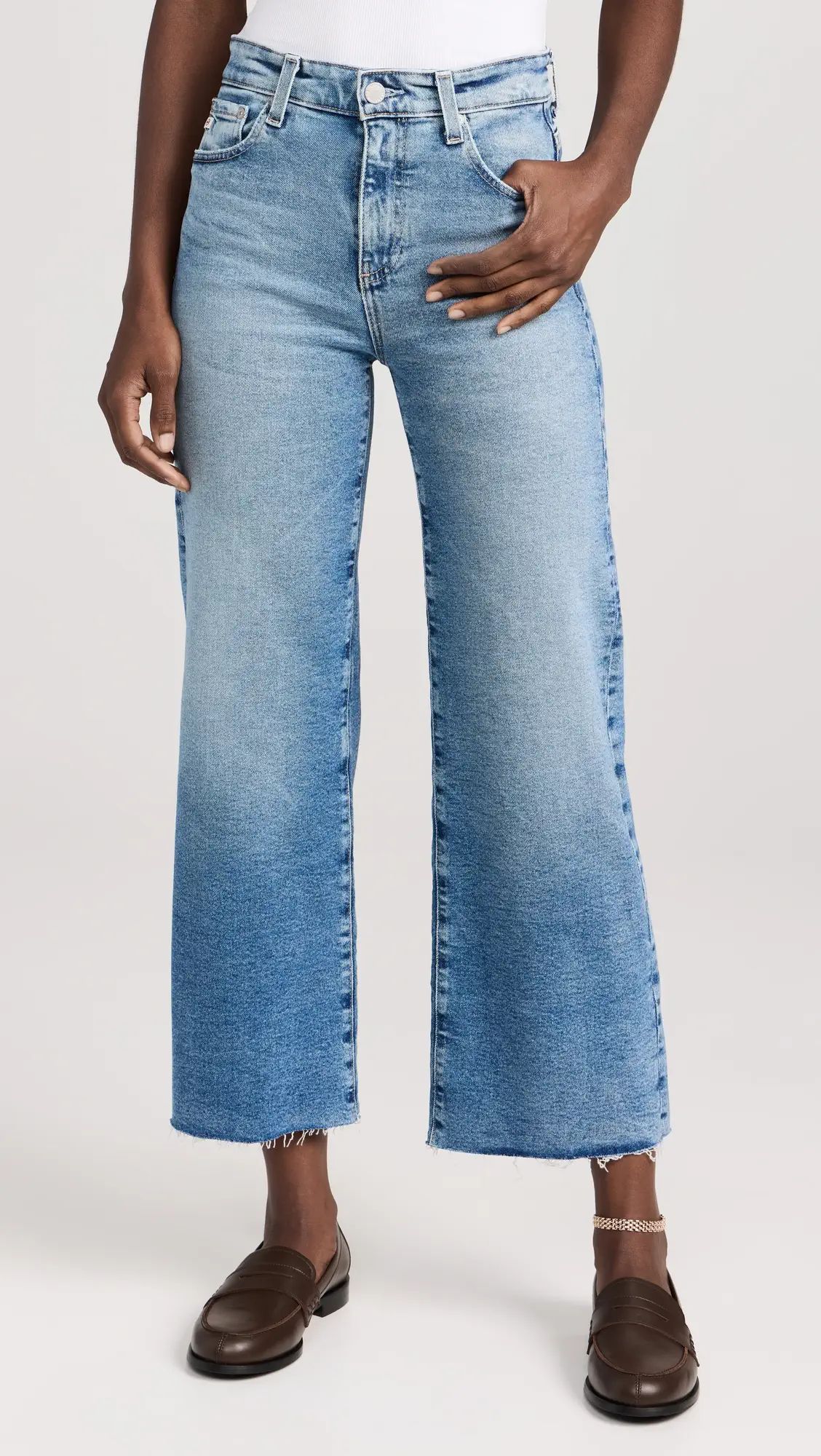 AG Saige Wide Leg Crop Jeans | Shopbop | Shopbop