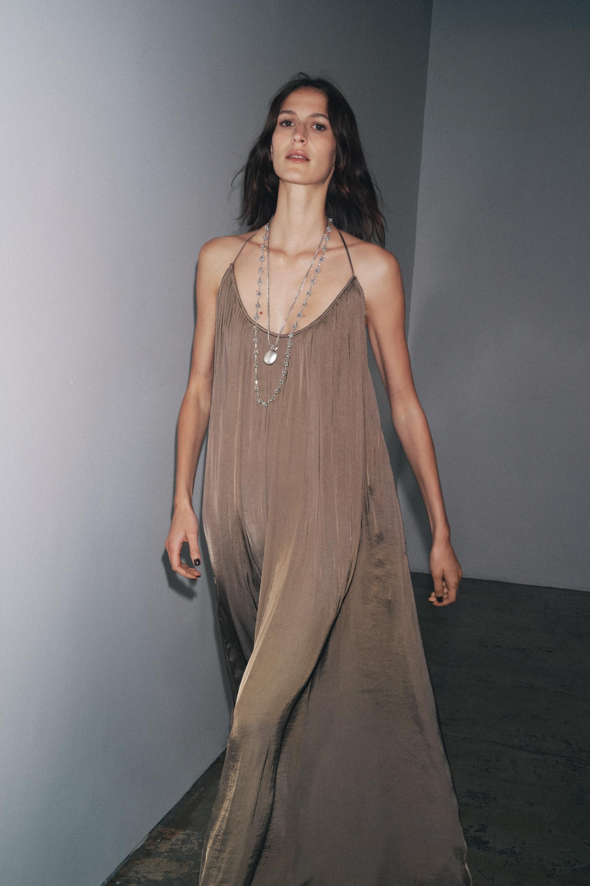 ZW COLLECTION SATIN MAXI DRESS | Zara US