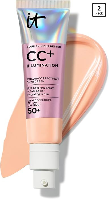 IT Cosmetics CC+ Cream Illumination SPF 50+ - Radiant Full Coverage Foundation Color Corrector, H... | Amazon (US)