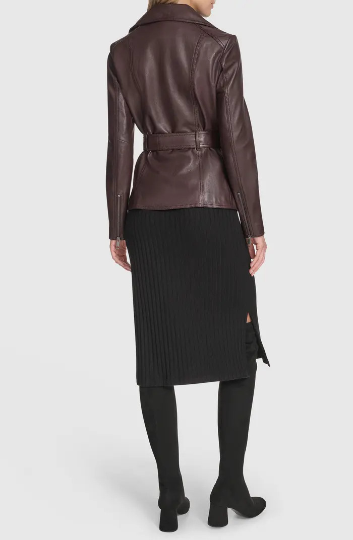 Violet Leather Trench Jacket | Nordstrom