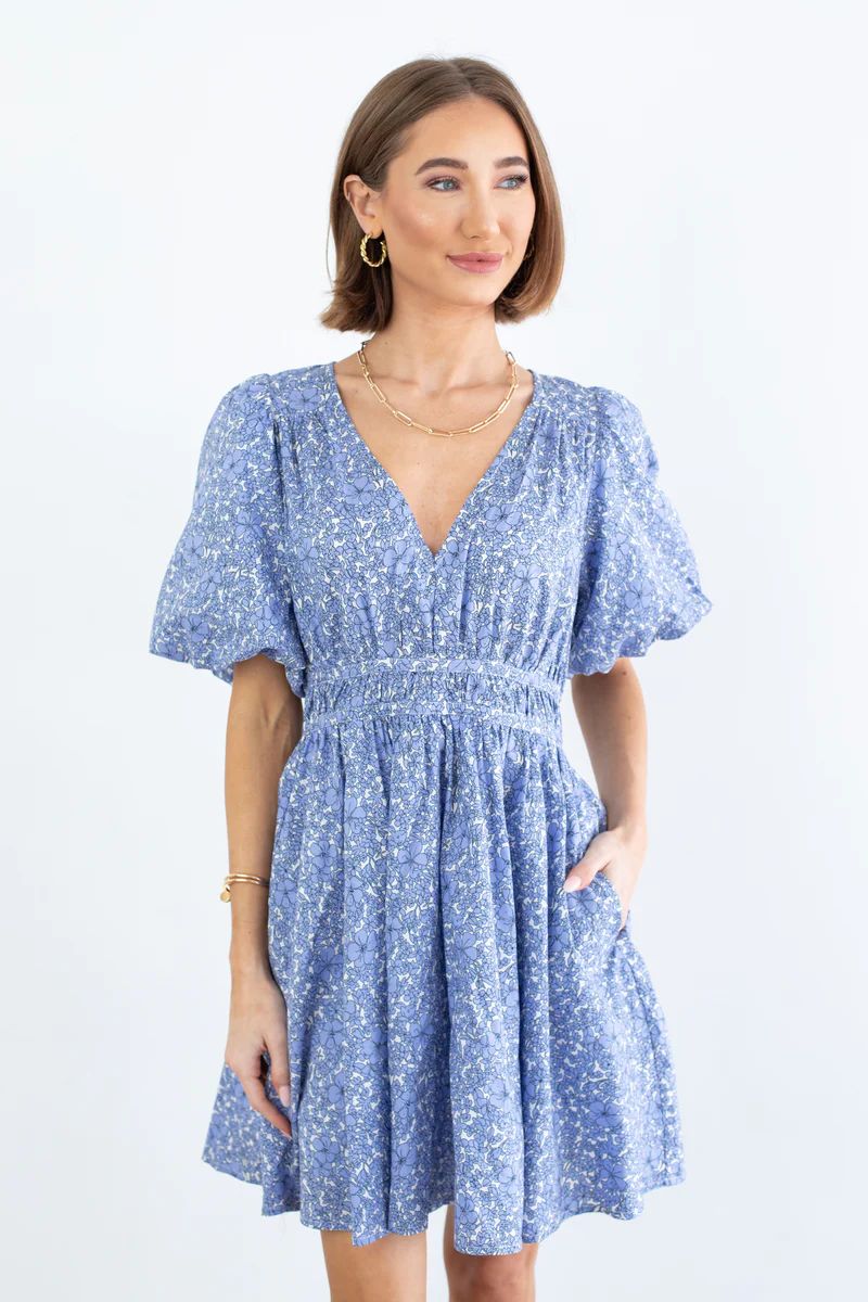 Bonnie Dress- Blue | Avara