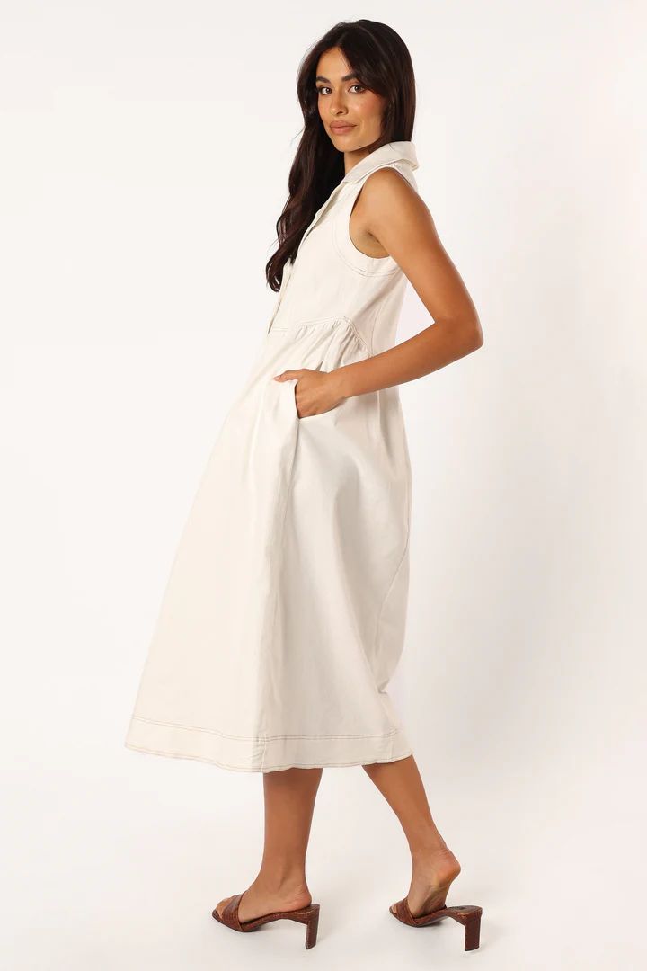 Umeko Midi Dress - White | Petal & Pup (US)