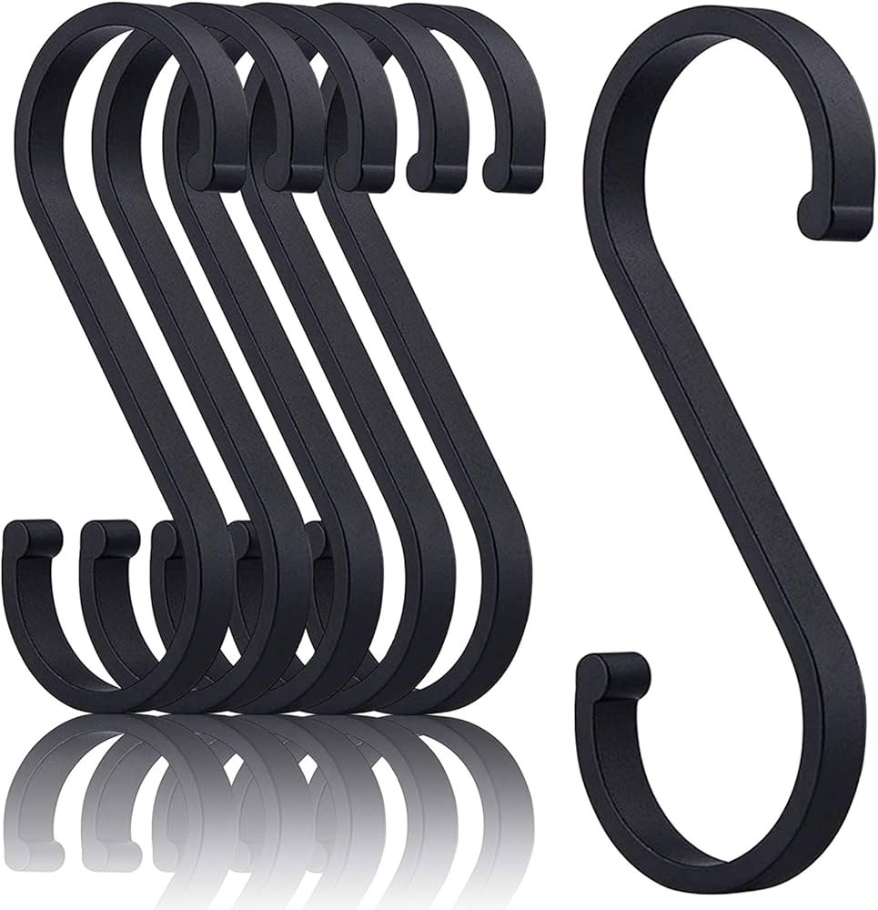 Aluminum S Hooks, Versatility S-Hooks Coffee Cup Hooks for Hanging Coffee Mugs, Kitchen Pot and P... | Amazon (US)