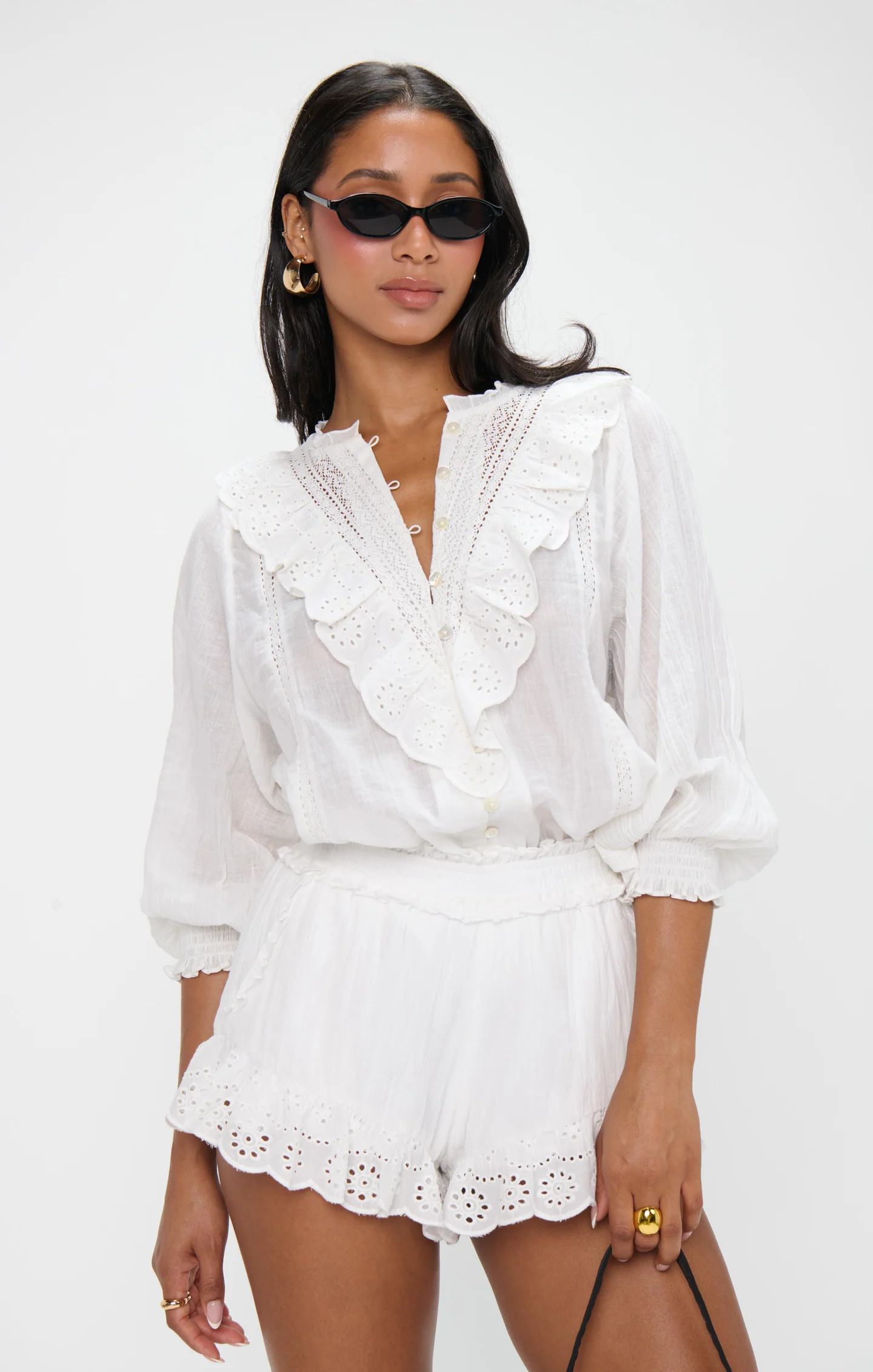 French Blouse ~ White Eyelet | Show Me Your Mumu