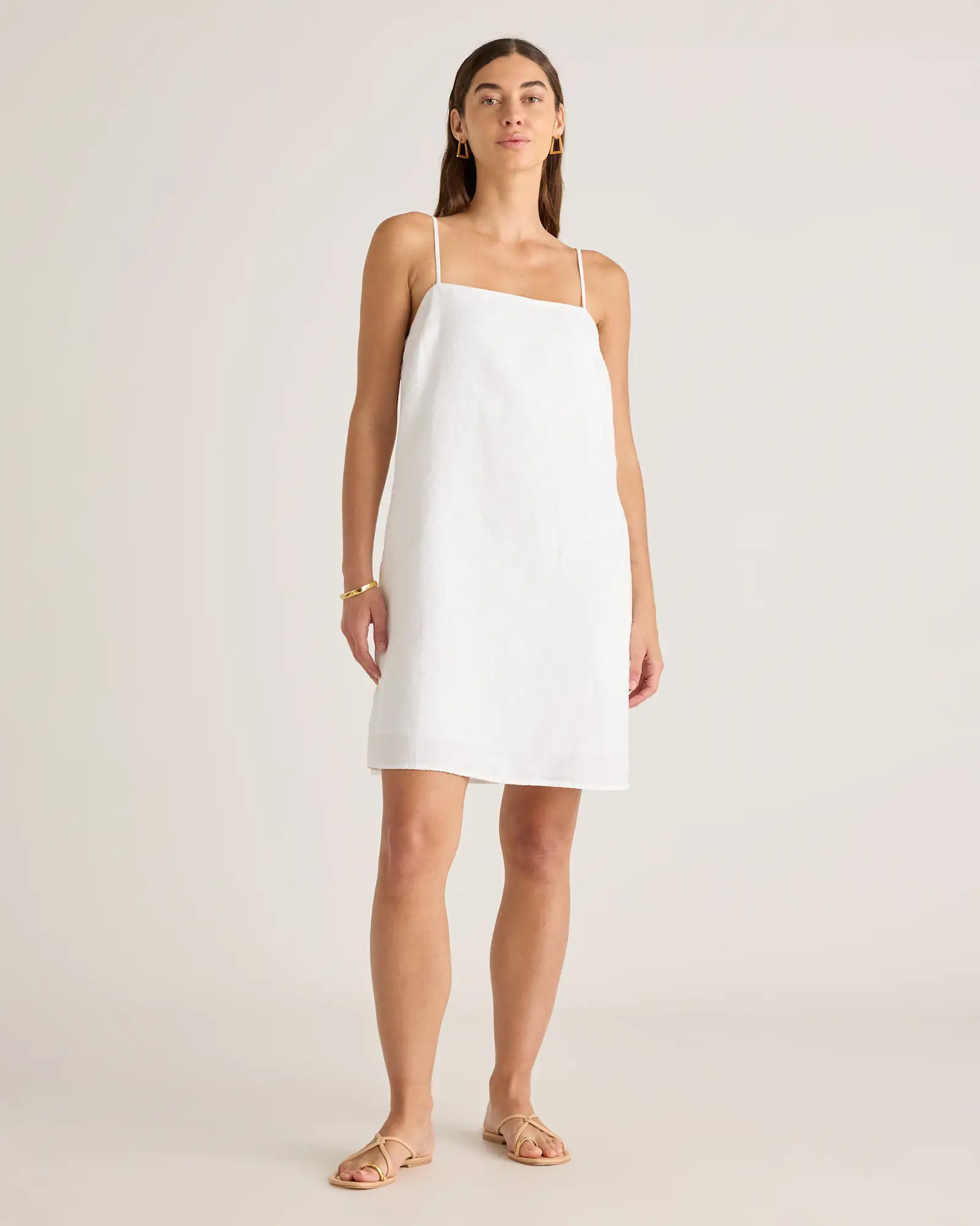 100% European Linen Spaghetti Strap Mini Dress | Quince