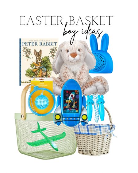 Easter Basket; BOYS edition 💙

Bunny, Petter rabbit, airplane, jump rope, speaker, rocket, baskets 