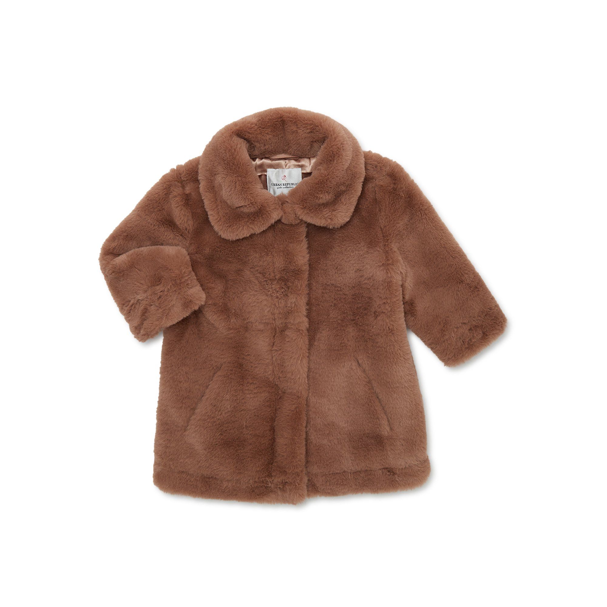 Urban Republic Toddler Girls Faux Fur Coat, Sizes 12M-5T | Walmart (US)