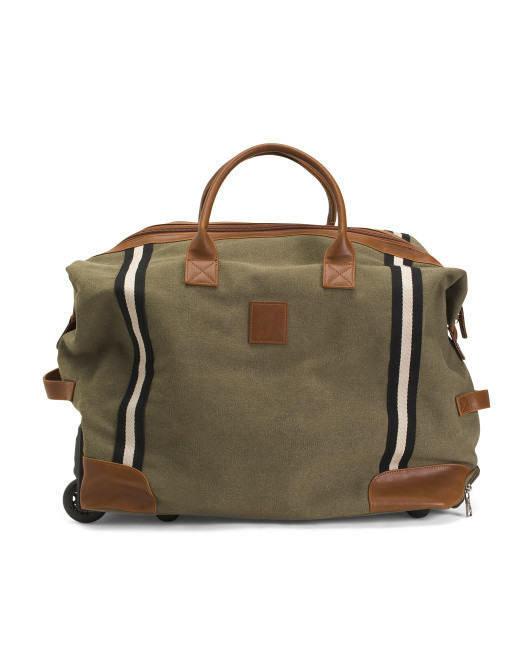 19in Canvas Original Trolley Rolling Duffel | TJ Maxx