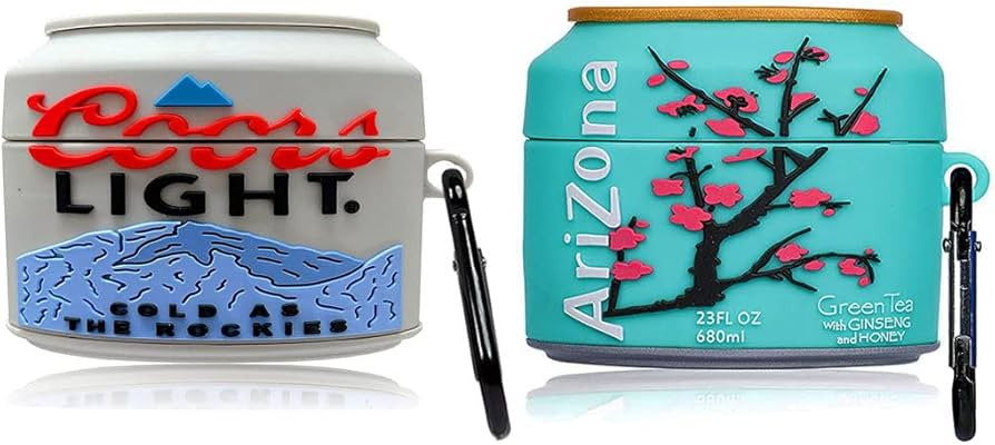 （2 Pack） Cool Cool Shop for AirPods pro Case, Protective Silicone Cover with Keychain,3D Cute... | Amazon (US)