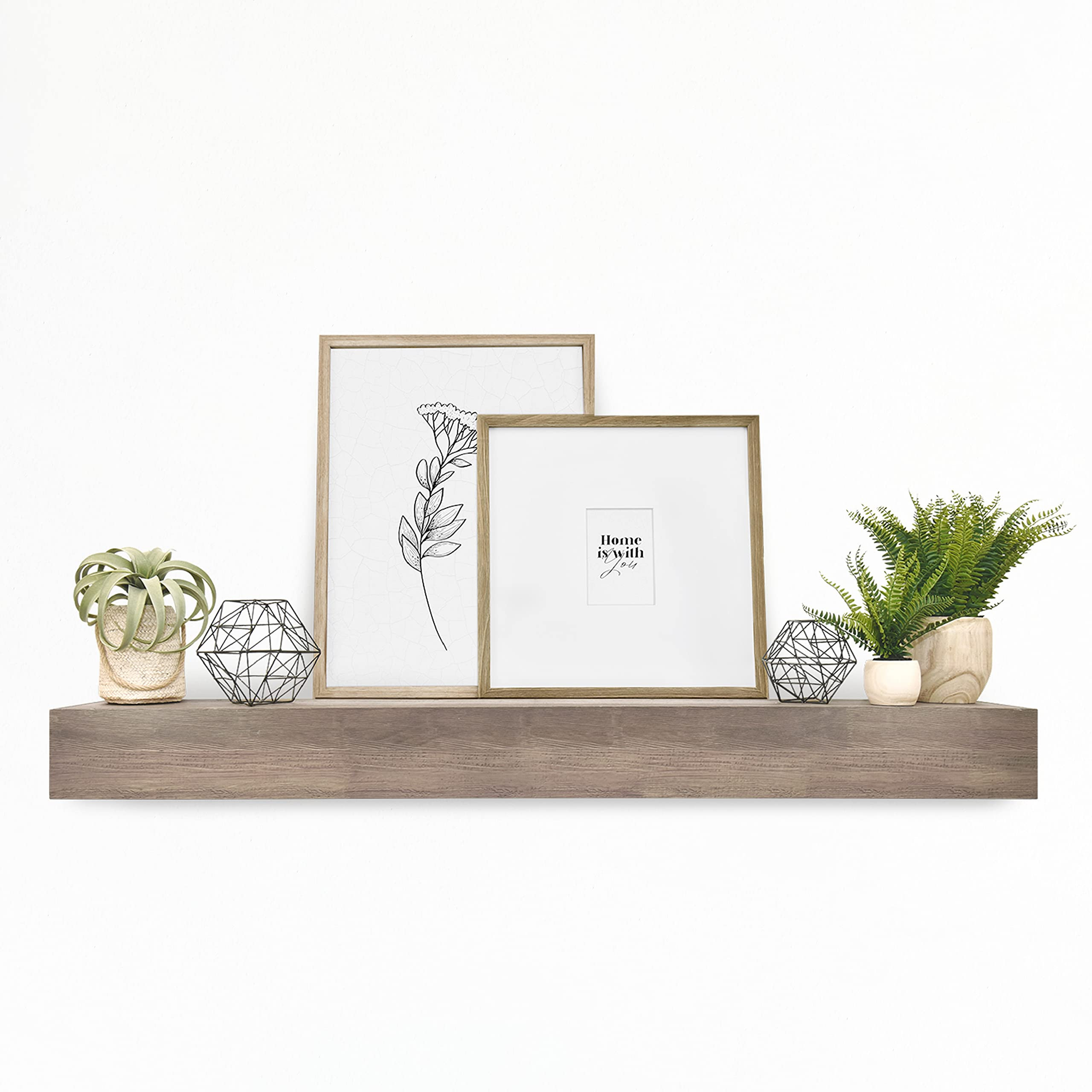 MCS 60-Inch Mantel, Master & Co Antique Natural Finsh Solid Wood Floating Fireplace Mantel, Long ... | Amazon (US)