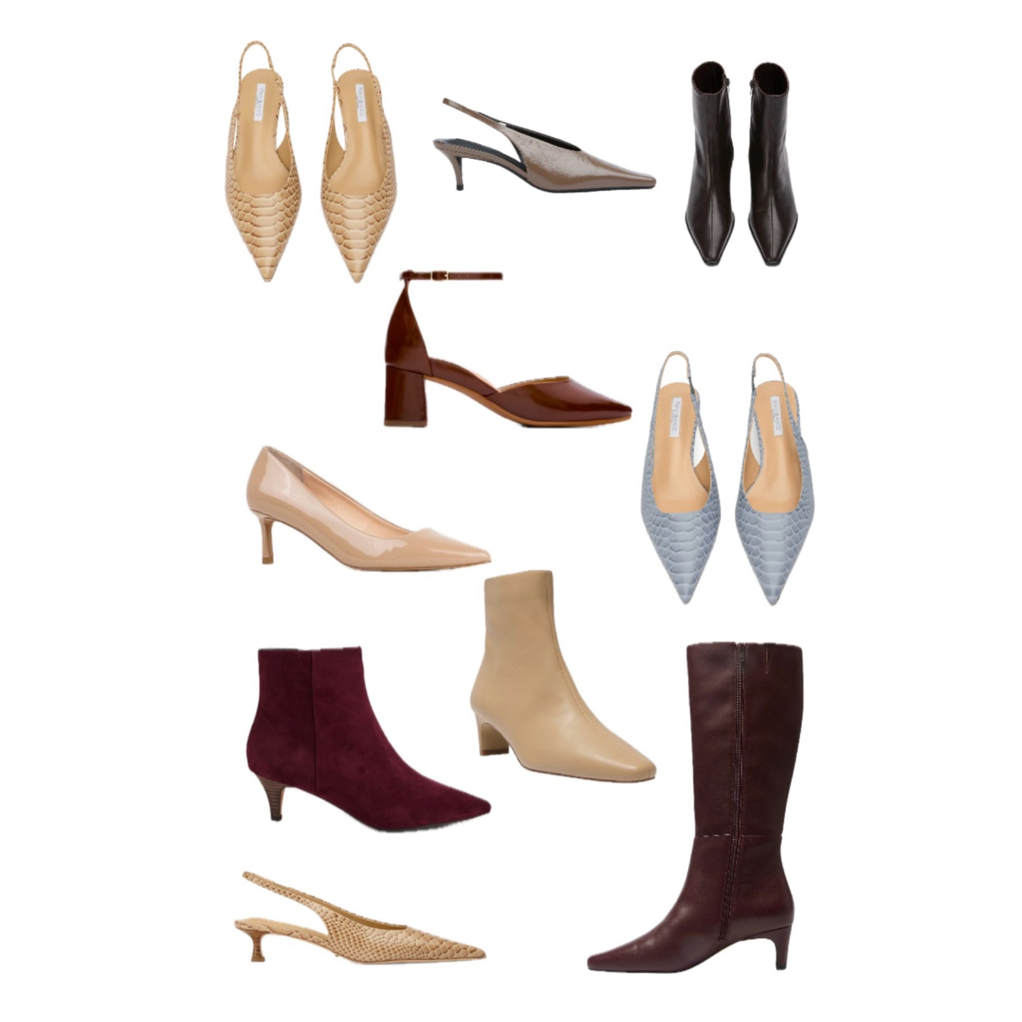 Pointy and square toe shoes and boots work best with wider leg jeans and pants.

Here’s a round up of this season’s favourites. 😎🕺