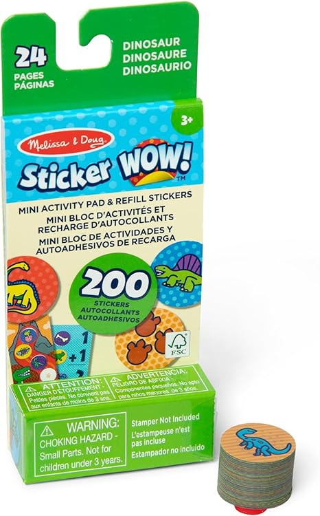 Melissa & Doug Sticker Wow!™ Mini Activity Pad and 200+ Refill Stickers for Sticker Stamper Art... | Amazon (US)